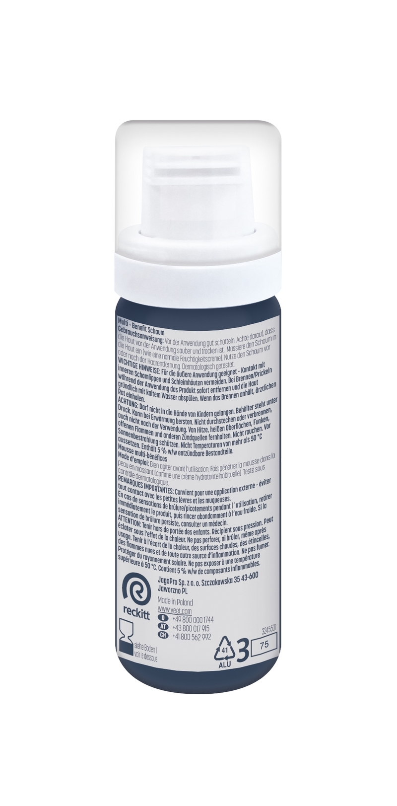 Veet EXPERT Intim-Haarentfernungs-Set, Intim-Haarentfernungscreme + Multi-Benefit Schaum, 100ml 5