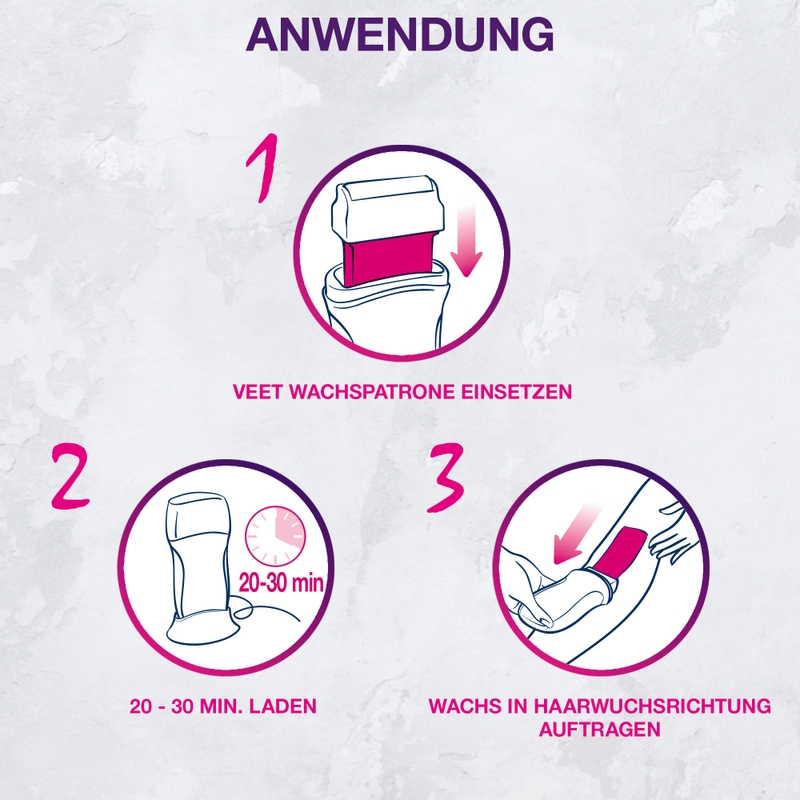 Veet Easy Wax Roll On Nachfüllpatrone Beine & Arme, 50ml 3