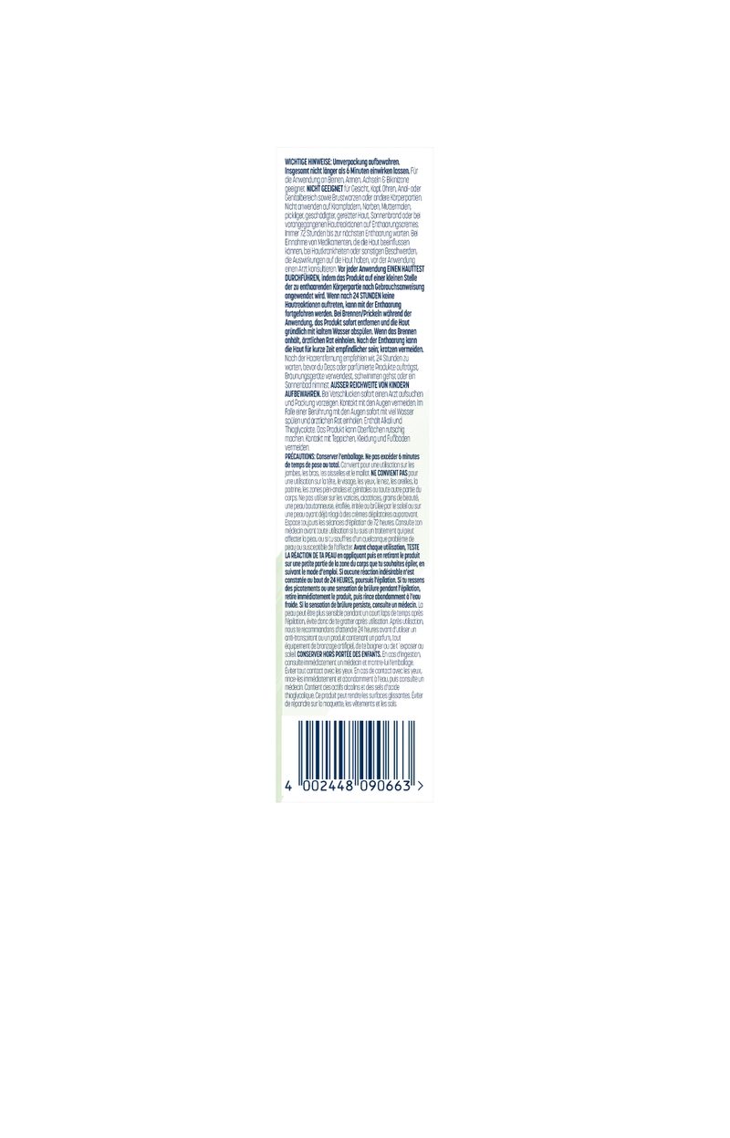 Veet PURE Haarentfernungscreme Körper & Beine, trockene Haut, 100ml 4