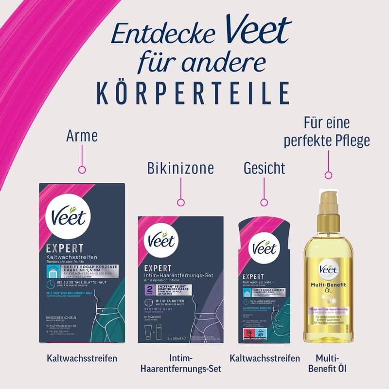 Veet EXPERT Haarentfernungscreme Körper & Beine Pumpspender, alle Hauttypen, 400ml 6